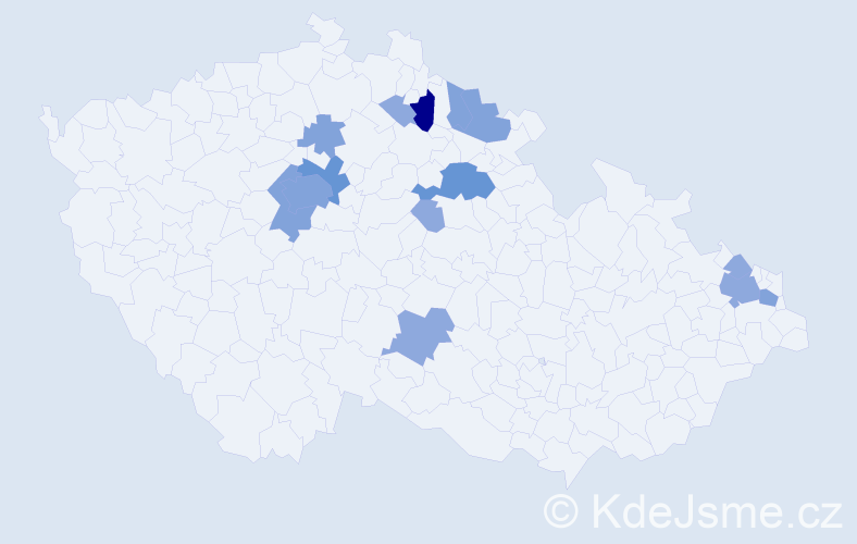 Příjmení: 'Riegr', počet výskytů 31 v celé ČR