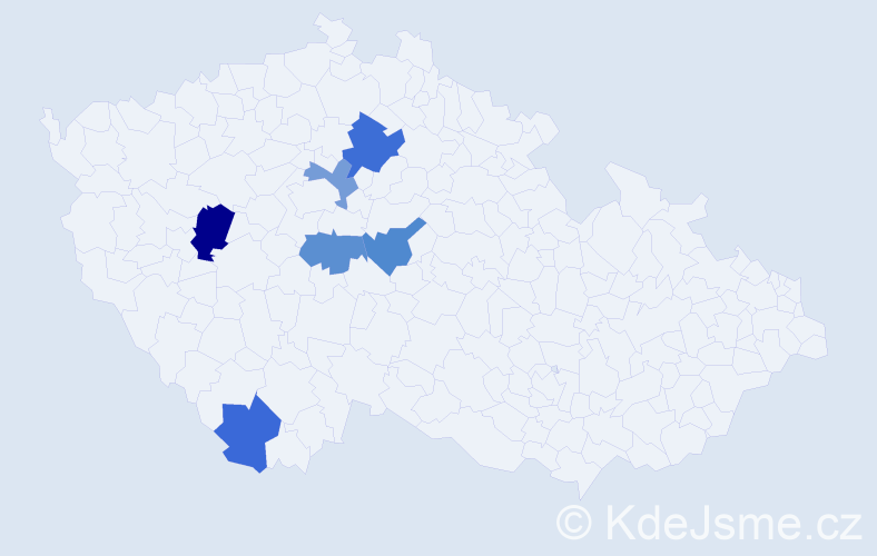 Příjmení: 'Schvarzová', počet výskytů 8 v celé ČR