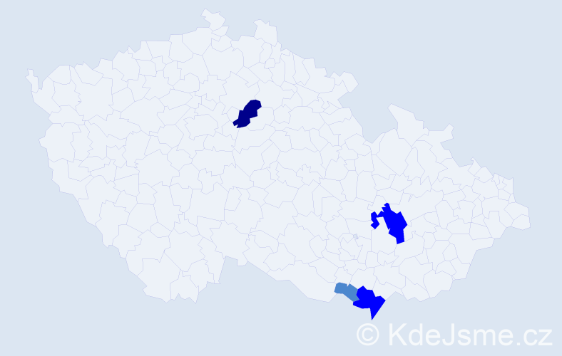 Příjmení: 'Pankivová', počet výskytů 8 v celé ČR