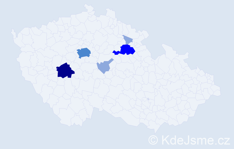 Příjmení: 'Kyzrová', počet výskytů 13 v celé ČR