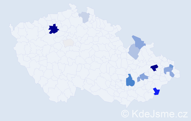 Příjmení: 'Filipčuk', počet výskytů 23 v celé ČR