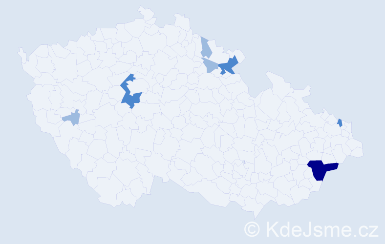 Příjmení: 'Čenková', počet výskytů 13 v celé ČR
