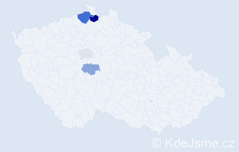 Příjmení: 'Korpošová', počet výskytů 8 v celé ČR