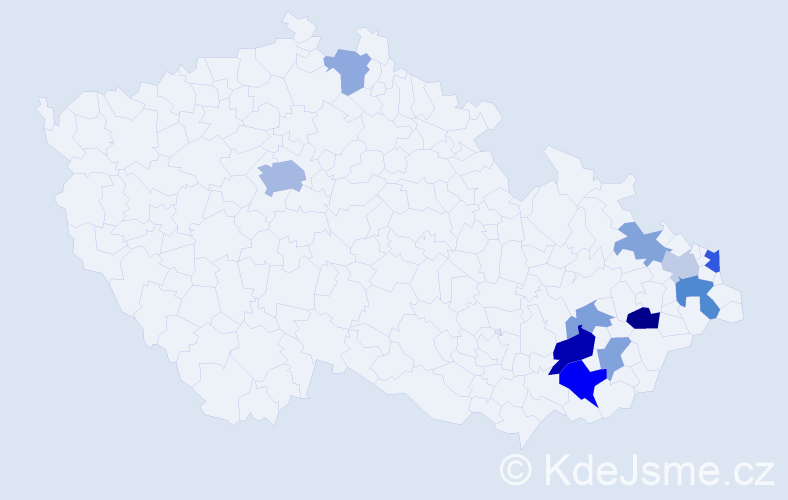 Příjmení: 'Capanda', počet výskytů 22 v celé ČR