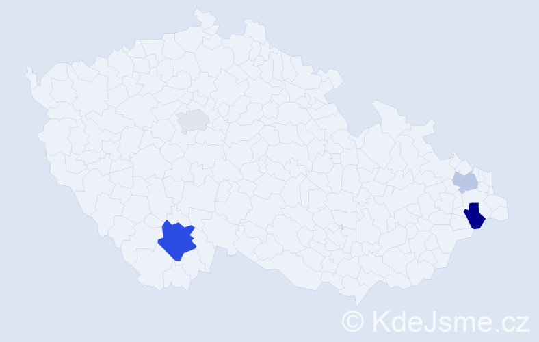 Příjmení: 'Jasiak', počet výskytů 6 v celé ČR