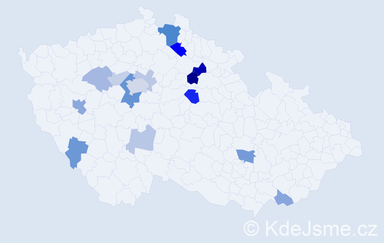 Příjmení: 'Zummer', počet výskytů 35 v celé ČR
