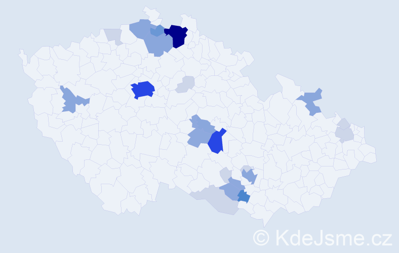 Příjmení: 'Loubková', počet výskytů 75 v celé ČR