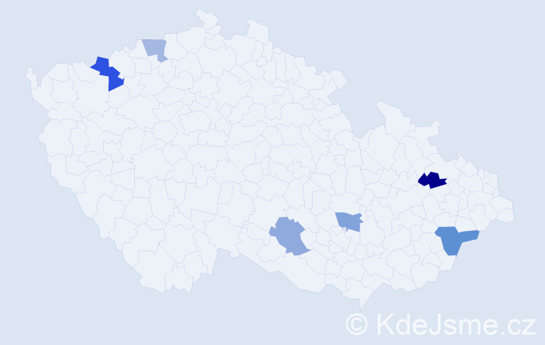 Příjmení: 'Zettelmannová', počet výskytů 8 v celé ČR