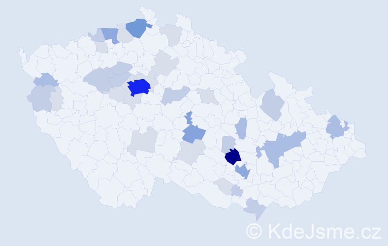 Příjmení: 'Babička', počet výskytů 109 v celé ČR