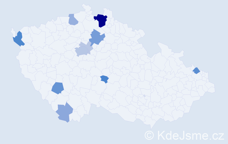 Příjmení: 'Teubner', počet výskytů 36 v celé ČR