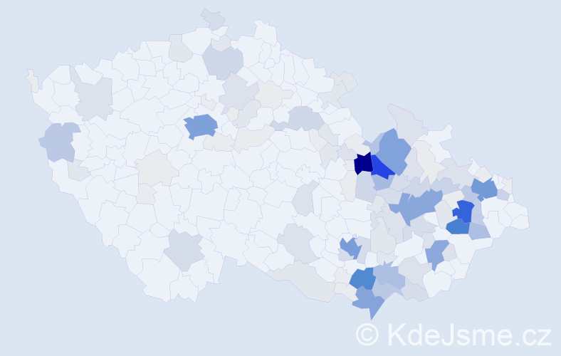 Příjmení: 'Knápek', počet výskytů 590 v celé ČR