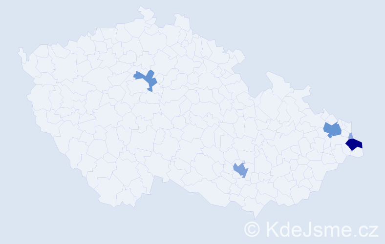 Příjmení: 'Bystrzycki', počet výskytů 17 v celé ČR