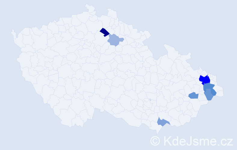 Příjmení: 'Kašperlík', počet výskytů 33 v celé ČR