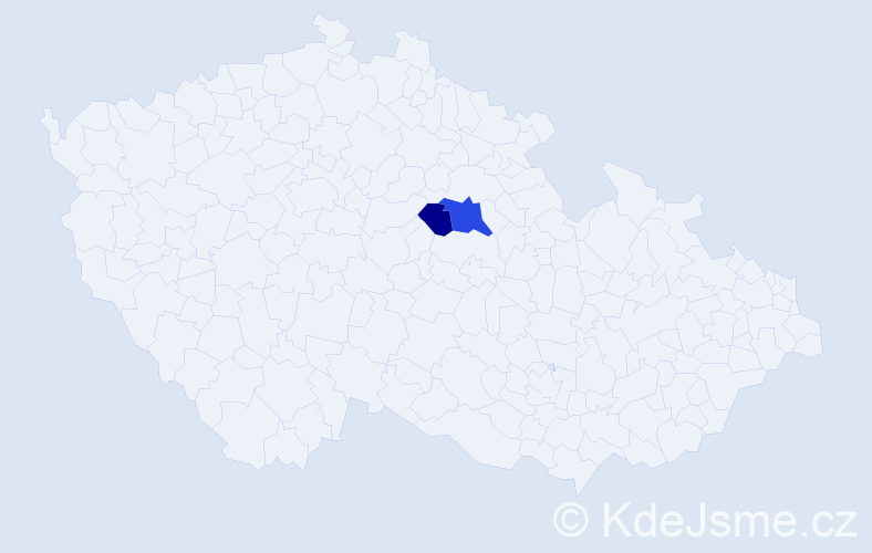 Příjmení: 'Koppitz', počet výskytů 7 v celé ČR
