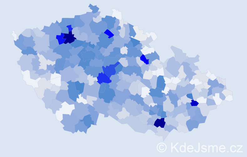 Příjmení: 'Charvát', počet výskytů 2951 v celé ČR