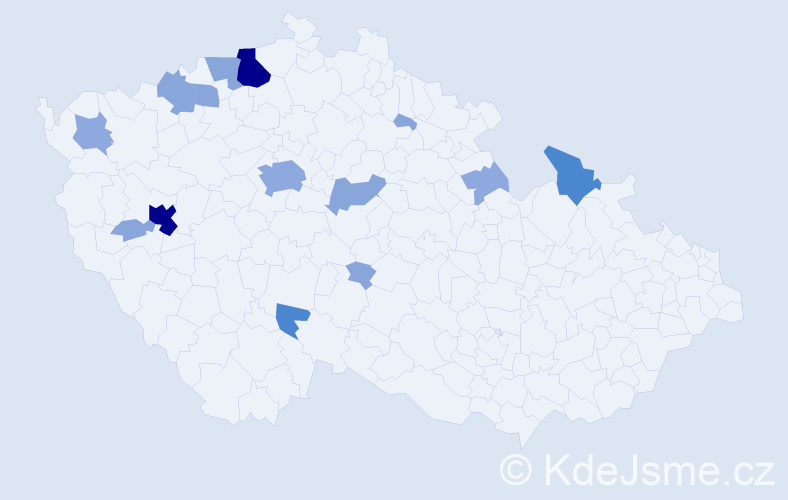 Příjmení: 'Luca', počet výskytů 43 v celé ČR