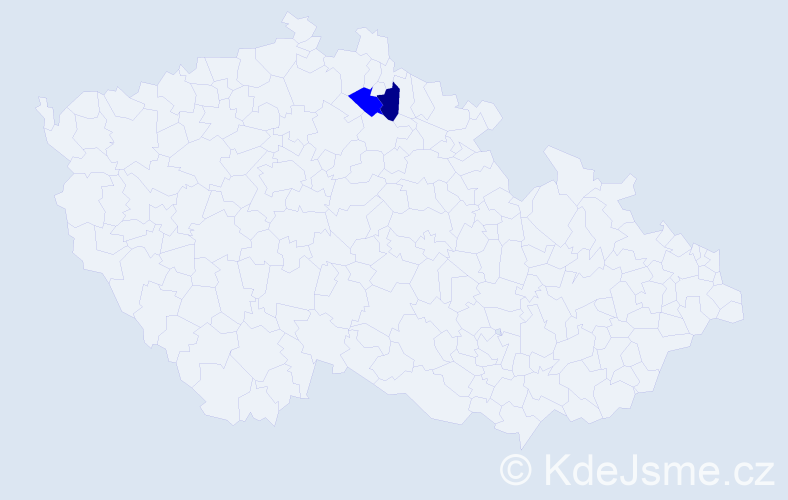 Příjmení: 'Bísová', počet výskytů 3 v celé ČR