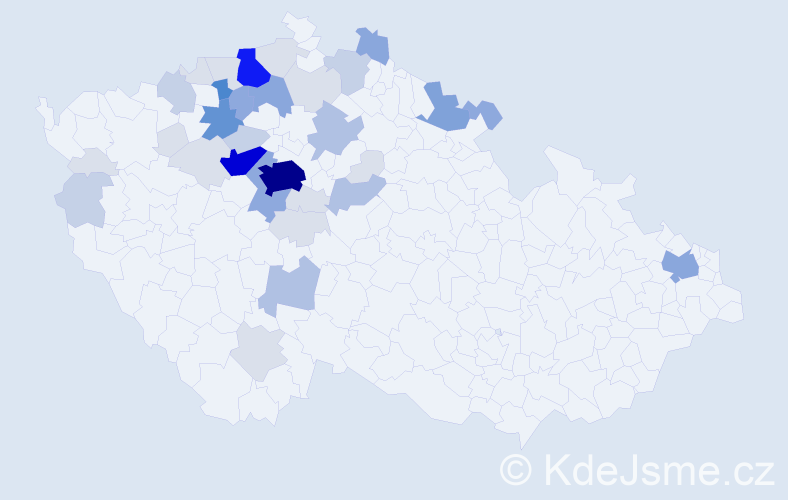 Příjmení: 'Pulchart', počet výskytů 141 v celé ČR