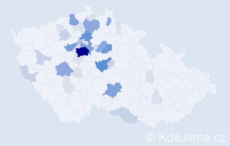 Příjmení: 'Ladrová', počet výskytů 117 v celé ČR