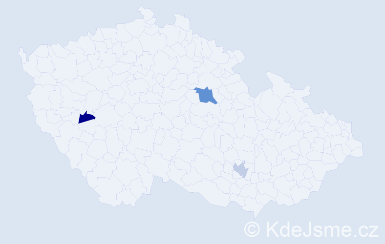 Příjmení: 'Mocanu', počet výskytů 19 v celé ČR