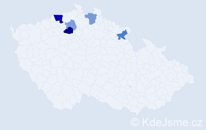 Příjmení: 'Podstavec', počet výskytů 12 v celé ČR