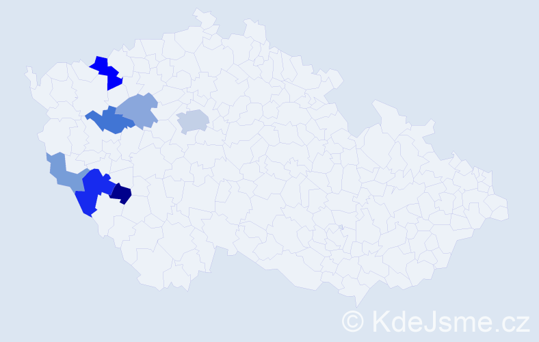 Příjmení: 'Fajcová', počet výskytů 15 v celé ČR