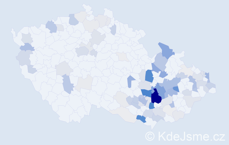 Příjmení: 'Pliska', počet výskytů 357 v celé ČR