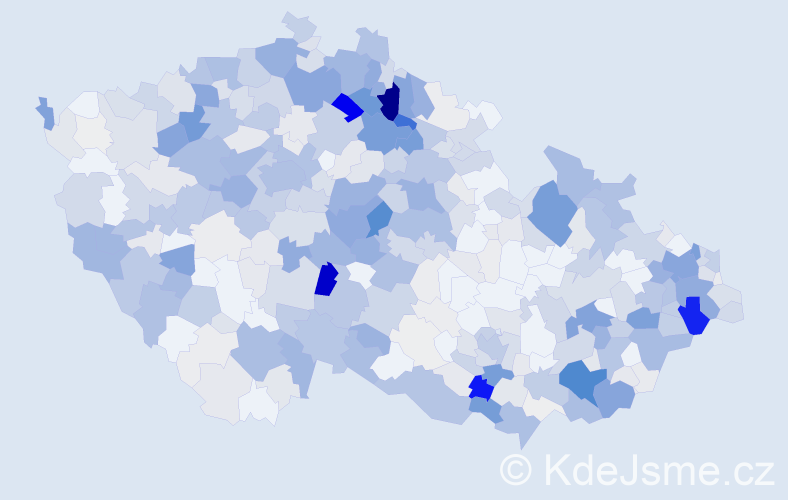 Příjmení: 'Zajíc', počet výskytů 2202 v celé ČR