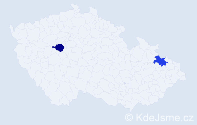 Příjmení: 'Melon', počet výskytů 2 v celé ČR