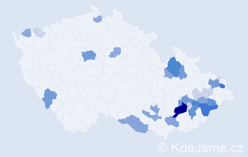 Příjmení: 'Kamenec', počet výskytů 101 v celé ČR
