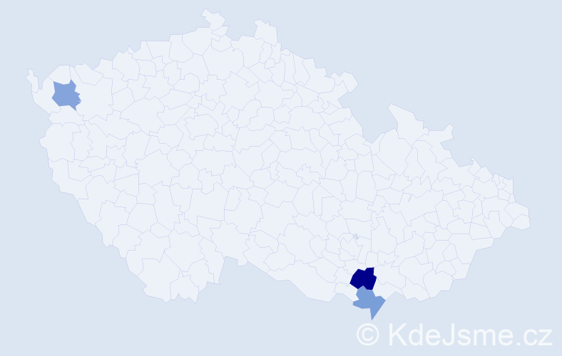 Příjmení: 'Dobrucká', počet výskytů 4 v celé ČR