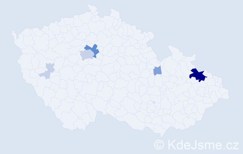 Příjmení: 'Krumer', počet výskytů 23 v celé ČR