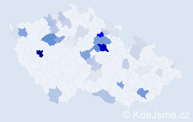 Příjmení: 'Banda', počet výskytů 220 v celé ČR