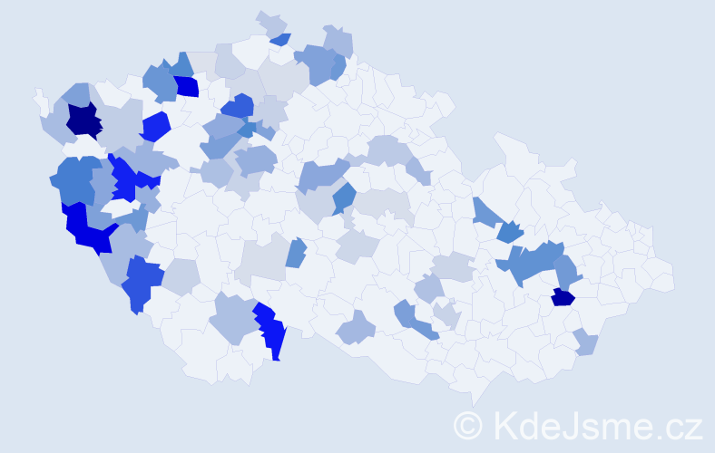 Příjmení: 'Eger', počet výskytů 238 v celé ČR