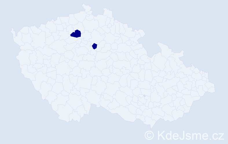 Příjmení: 'Coly', počet výskytů 2 v celé ČR