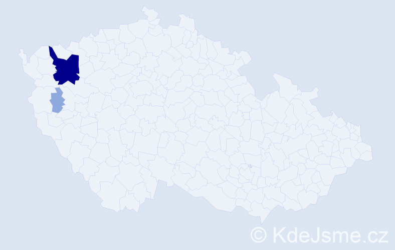 Příjmení: 'Konšťák', počet výskytů 6 v celé ČR