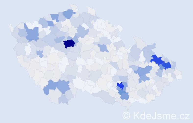 Příjmení: 'Kleinová', počet výskytů 1608 v celé ČR