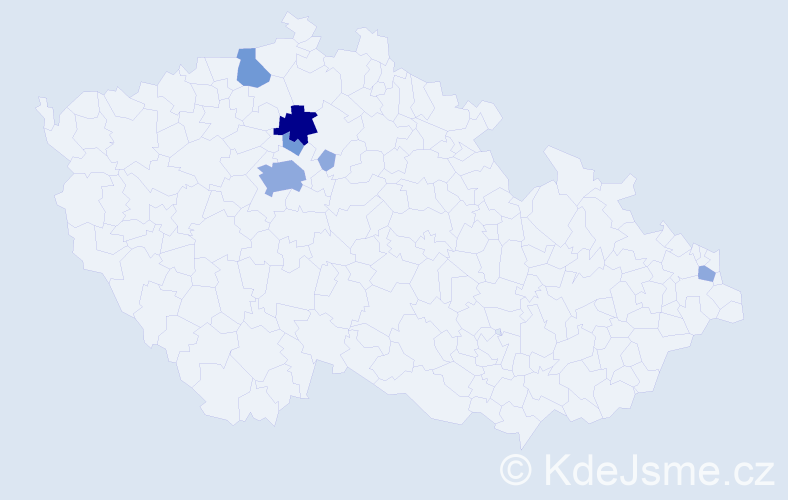 Příjmení: 'Darášová', počet výskytů 13 v celé ČR
