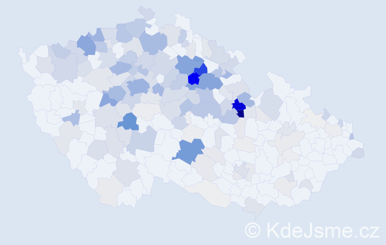 Příjmení: 'Kubišta', počet výskytů 727 v celé ČR