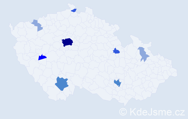 Příjmení: 'Čižmárik', počet výskytů 21 v celé ČR