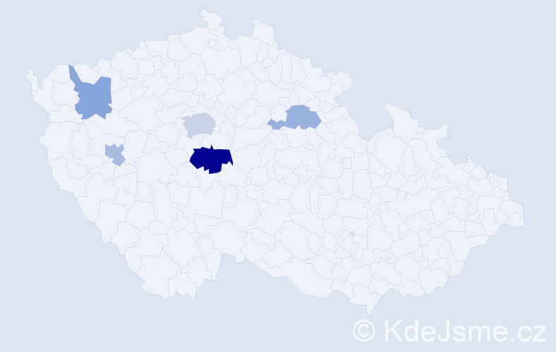 Příjmení: 'Tran Chi', počet výskytů 9 v celé ČR