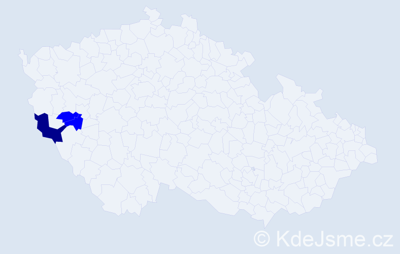 Příjmení: 'Bagoš', počet výskytů 4 v celé ČR