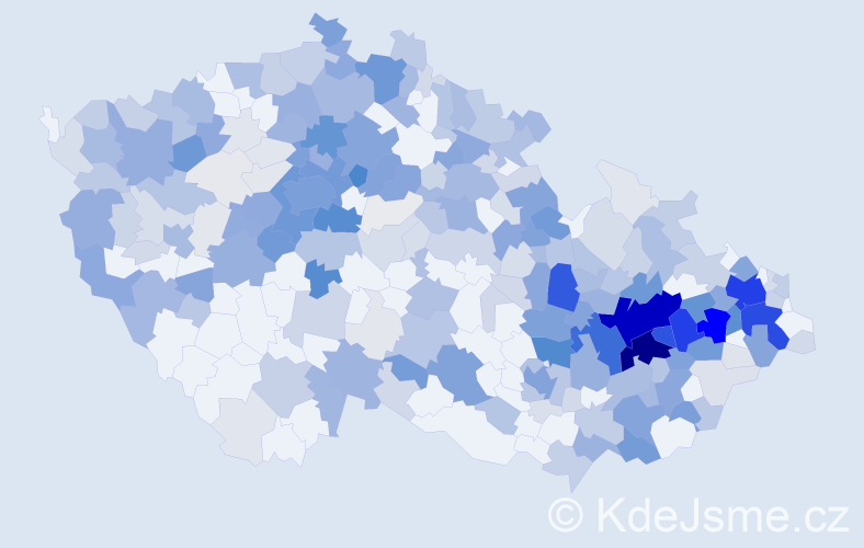 Příjmení: 'Dvorská', počet výskytů 1255 v celé ČR