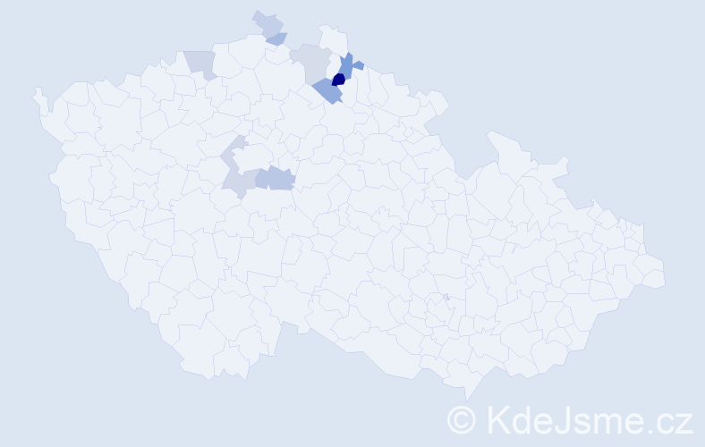 Příjmení: 'Kopáňko', počet výskytů 18 v celé ČR