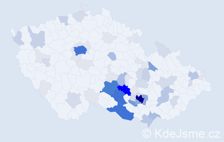 Příjmení: 'Střecha', počet výskytů 246 v celé ČR