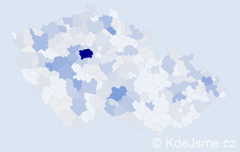 Příjmení: 'Anděl', počet výskytů 1218 v celé ČR