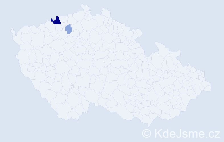 Příjmení: 'Klokoč', počet výskytů 8 v celé ČR