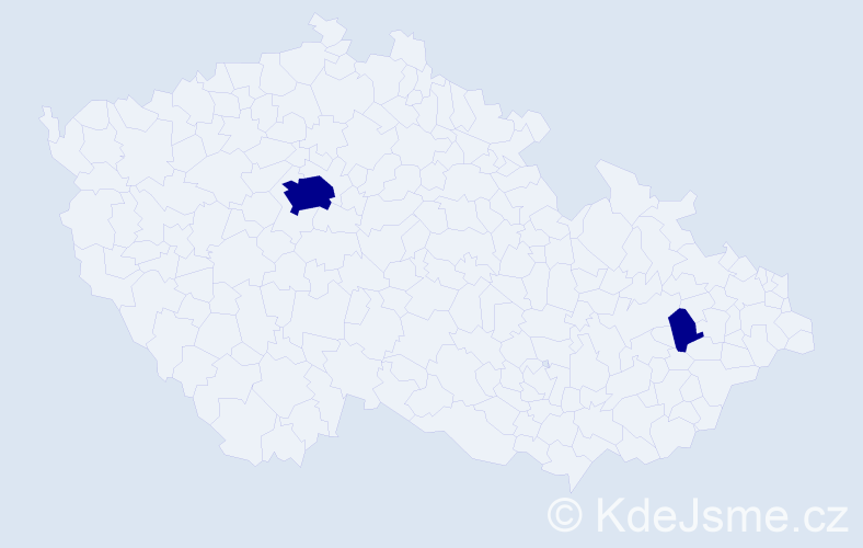 Příjmení: 'Karageorgiev', počet výskytů 4 v celé ČR