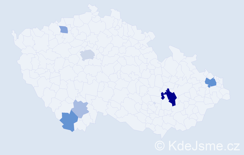 Příjmení: 'Andrejcová', počet výskytů 16 v celé ČR