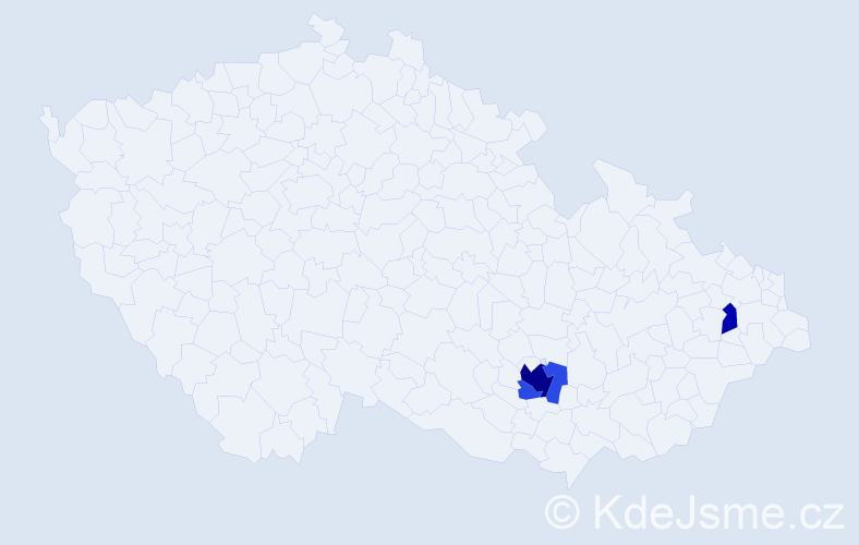Příjmení: 'Kaiserlich', počet výskytů 8 v celé ČR